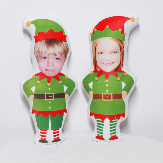 Customize Christmas Elf Face Pillow