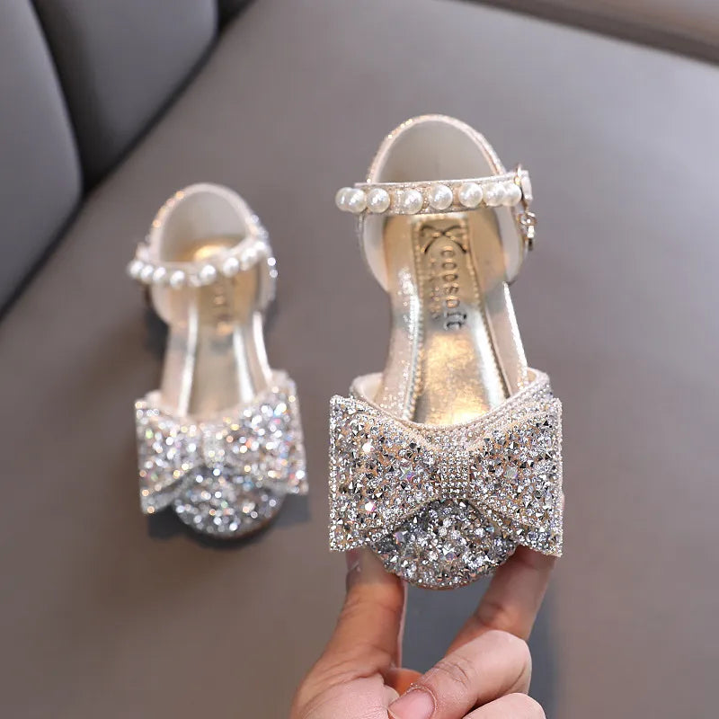 Princess Baby Sandals with Bow Rhinestone