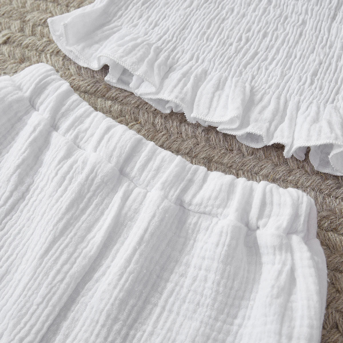 Toddler Girl Ruffle Off-Shoulder Top & Shorts Set: