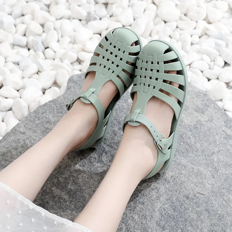 Gladiator Sandals Non-slip Jelly Shoes