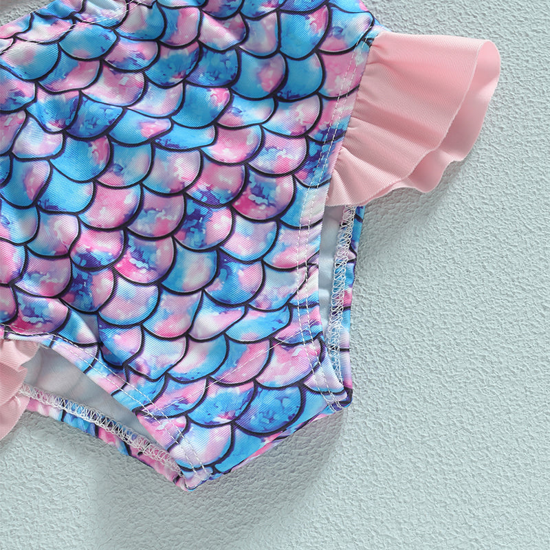 Sweet Baby 3-Piece Bikini | Girls Halter Swimsuit with Matching Hat