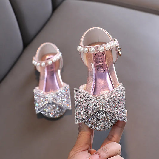 Princess Baby Sandals with Bow Rhinestone