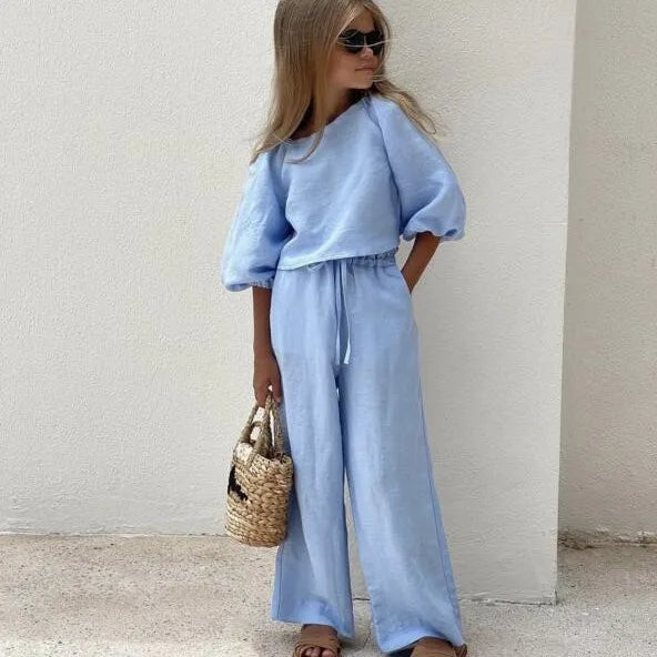 Linen Cotton Set Shirt and Pants