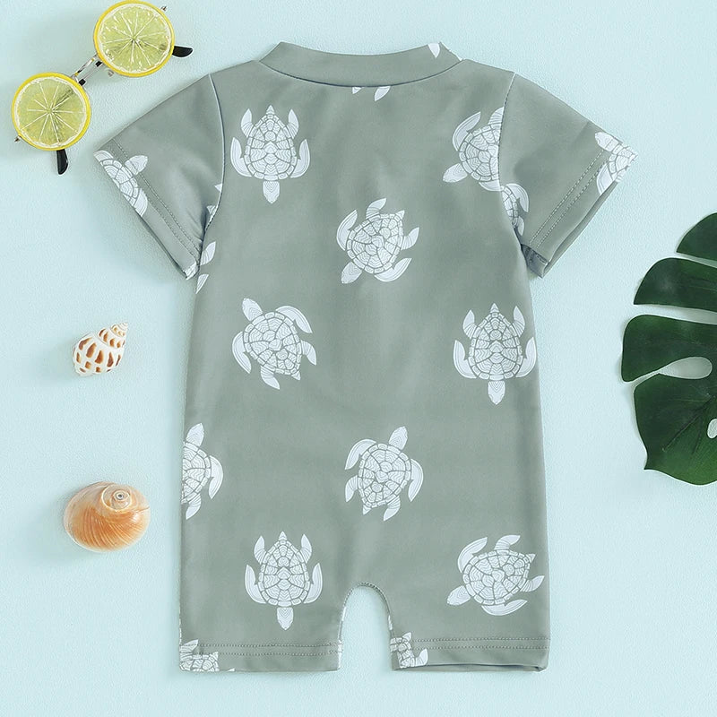 Turtle Print Baby and Toddler Swimsuit