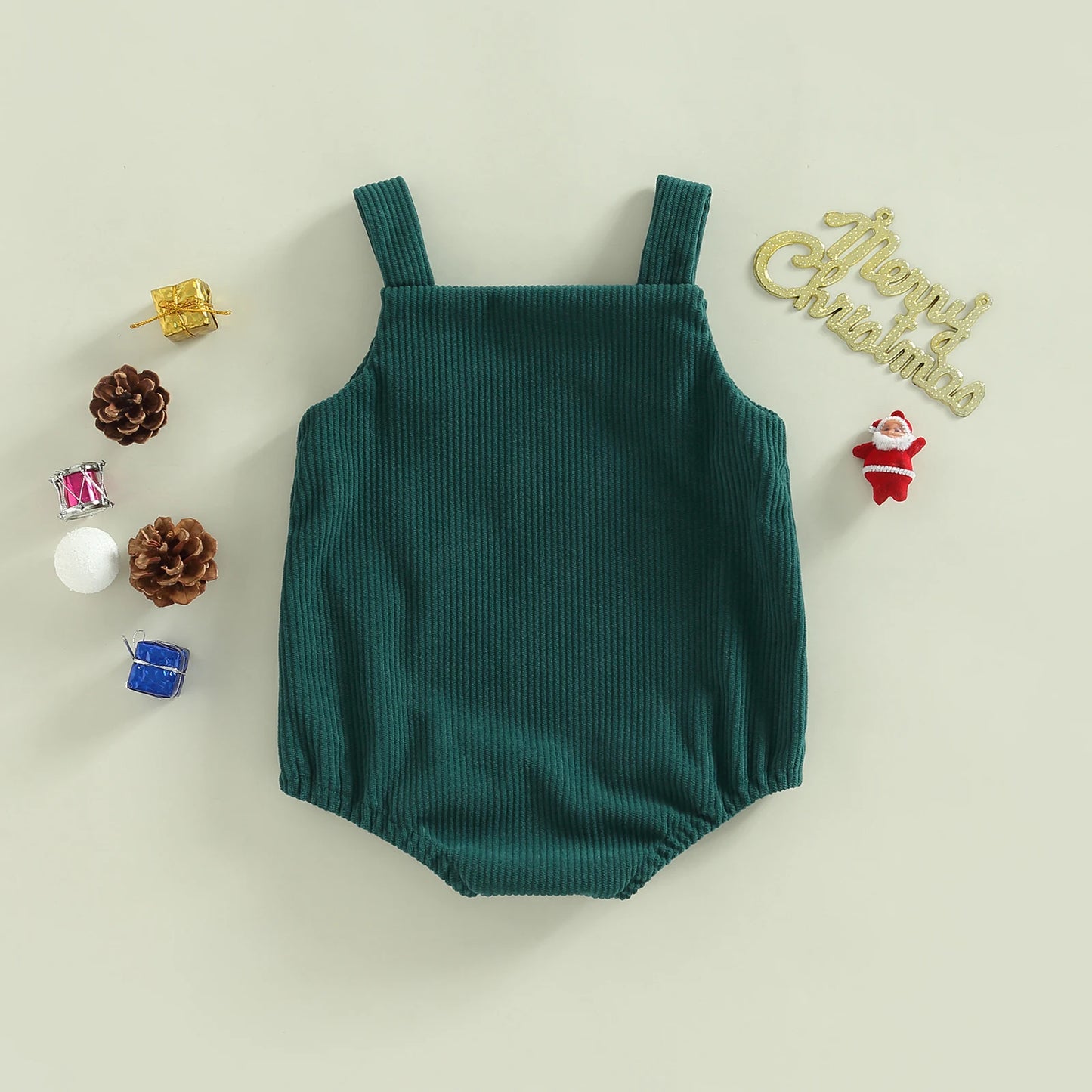 Christmas Newborn Overall Reindeer Santa Tree