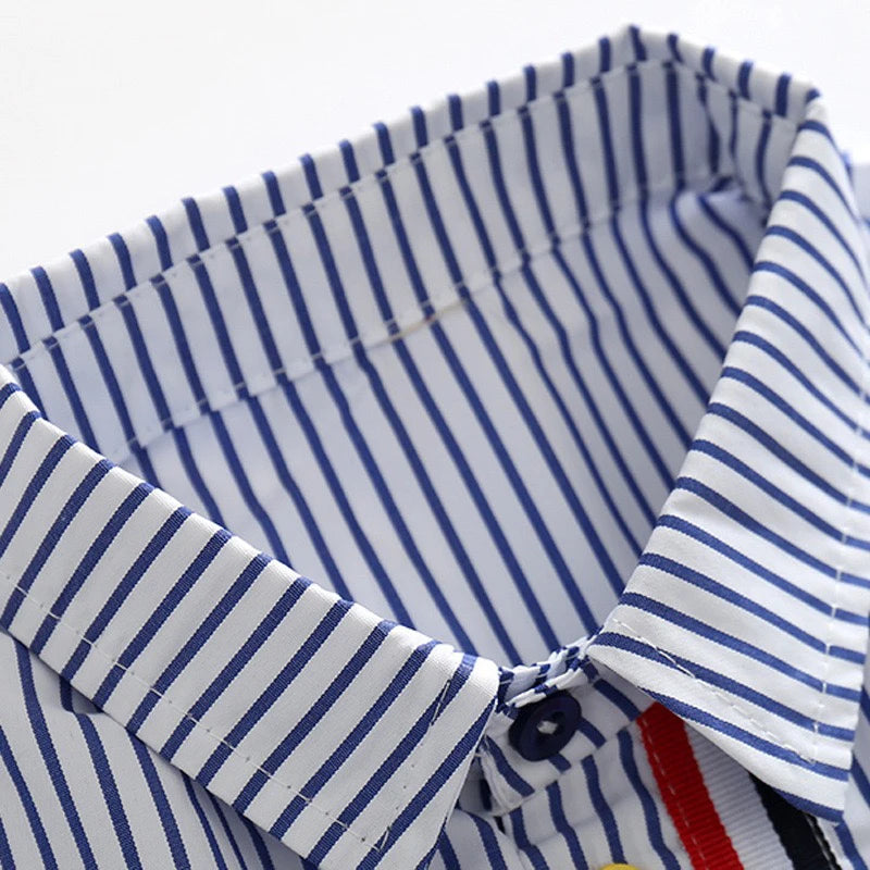 Summer Boys Striped Shirt with White Short