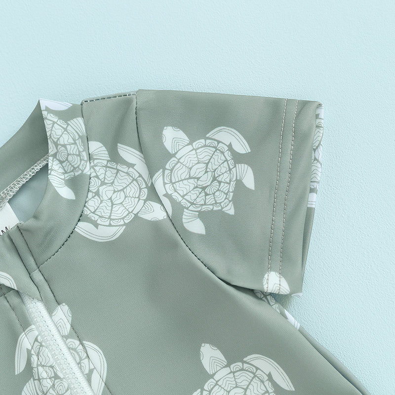 Turtle Print Baby and Toddler Swimsuit