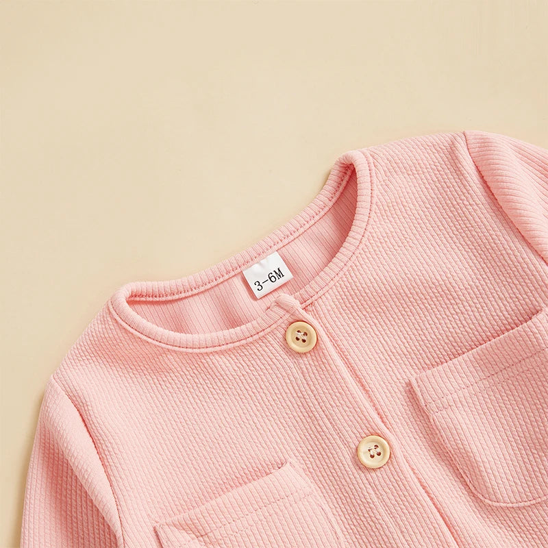 Long Sleeve Unisex Jumpsuit with Buttons