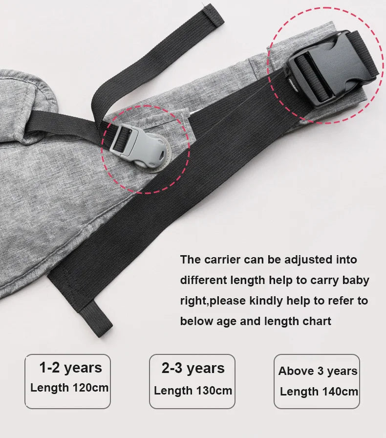 Universal Baby Carrier Sling – Breathable Single Shoulder Belt for Toddlers (6M–4Y)