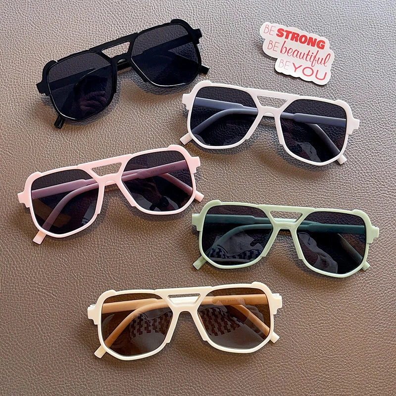 Kids Square Frame Polarized Sunglasses – UV400 Sun Protection for Boys & Girls