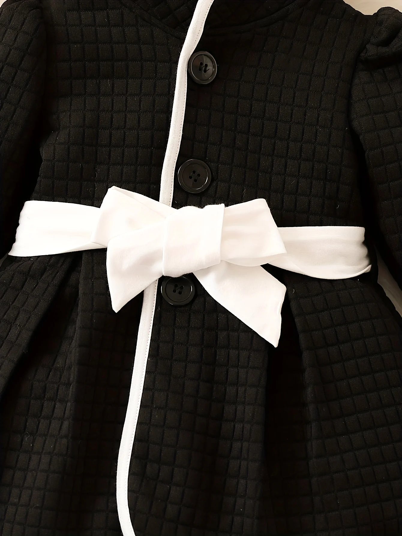 Baby Girls Princess Black and White Coat