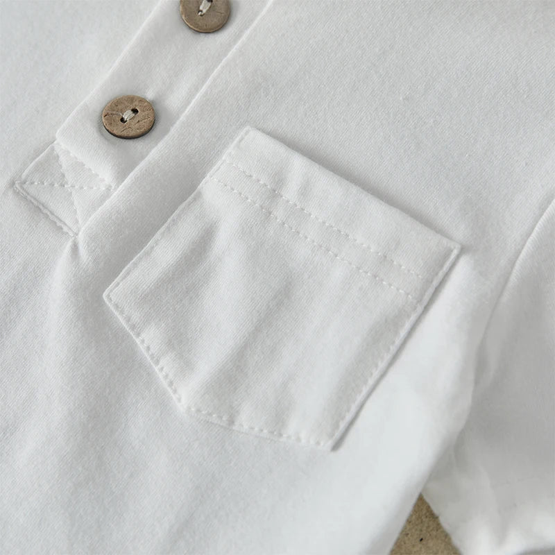 Boys Summer Clothes Short Sleeve  T-Shirt with Elastic Waist Shorts
