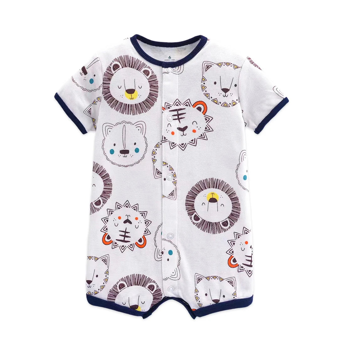 Baby Shorts Sleeve One-Piece Cotton Sleepwear
