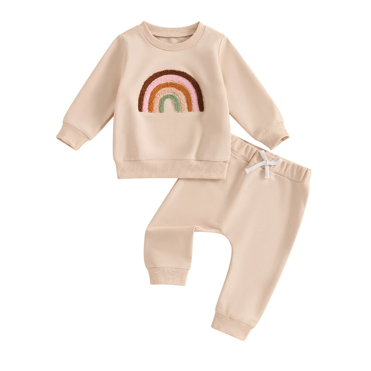 Rainbow Toddler Unisex Fall Top & Pants Outfit
