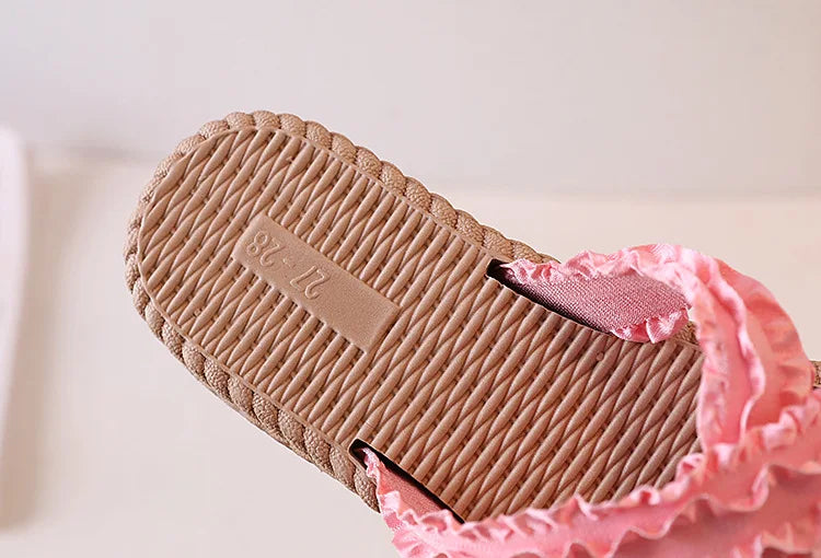 Girls Summer Princess Slippers – Flat Sandals for Kids, Casual Outdoor Shoes