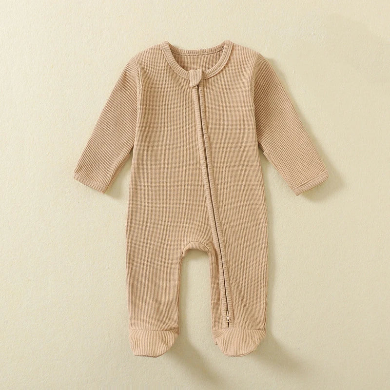 Organic Cotton Baby Zipper Onesie