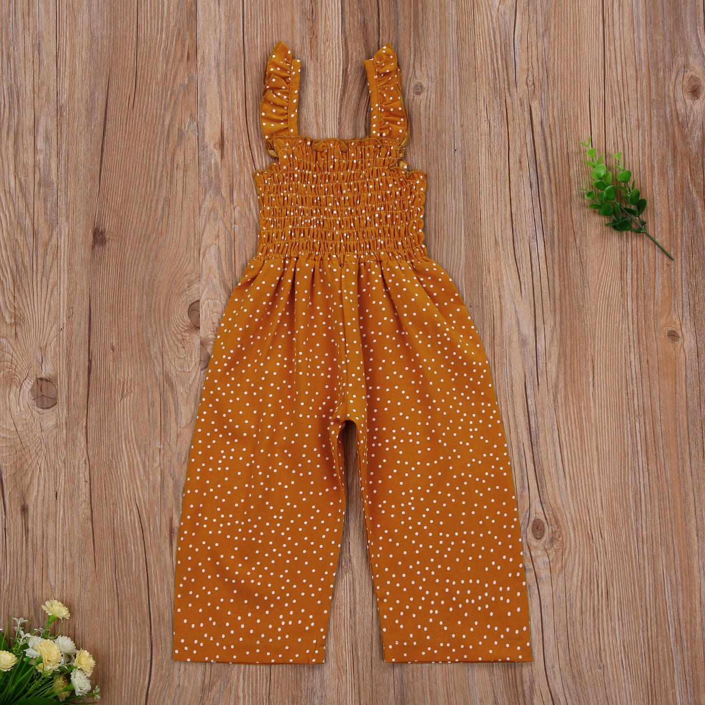 Girls Overalls Polka Dot Suspender