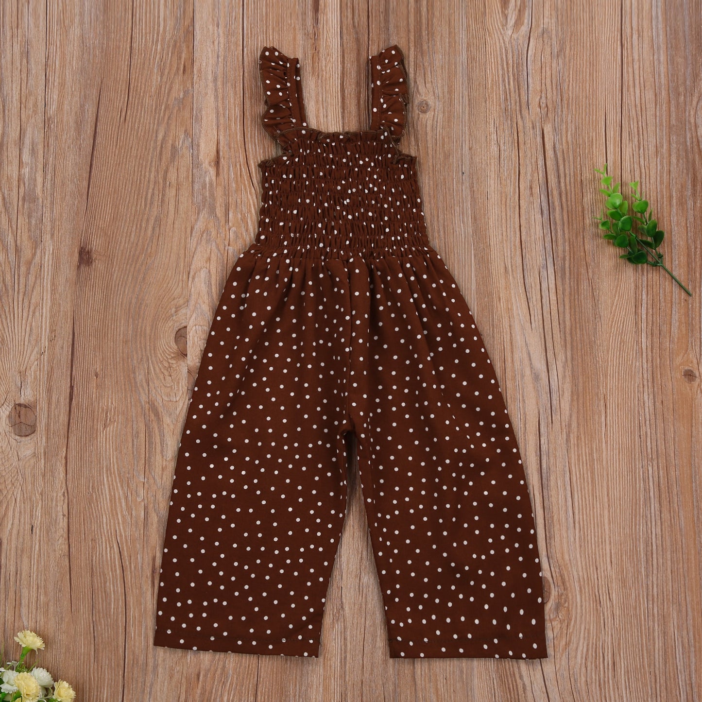Girls Overalls Polka Dot Suspender