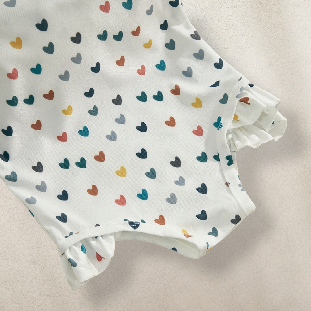 Long Sleeves Heart Swimsuit