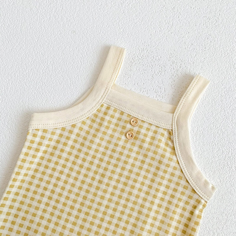 Girls Plaid Bodysuit